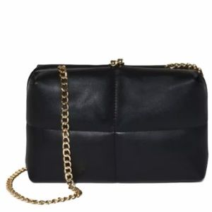 NWT Black Puffy Clutch Chain Strap